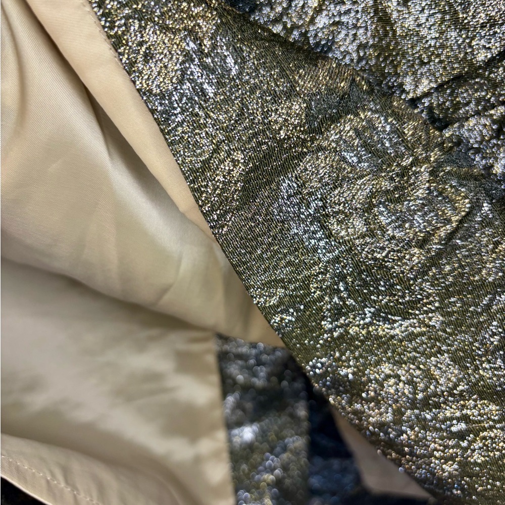 J. Crew Bronze/Gold Brocade Silk-blend Pencil Skirt - Picture 6 of 12